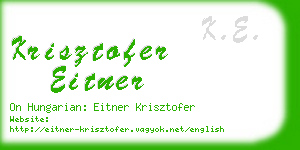 krisztofer eitner business card